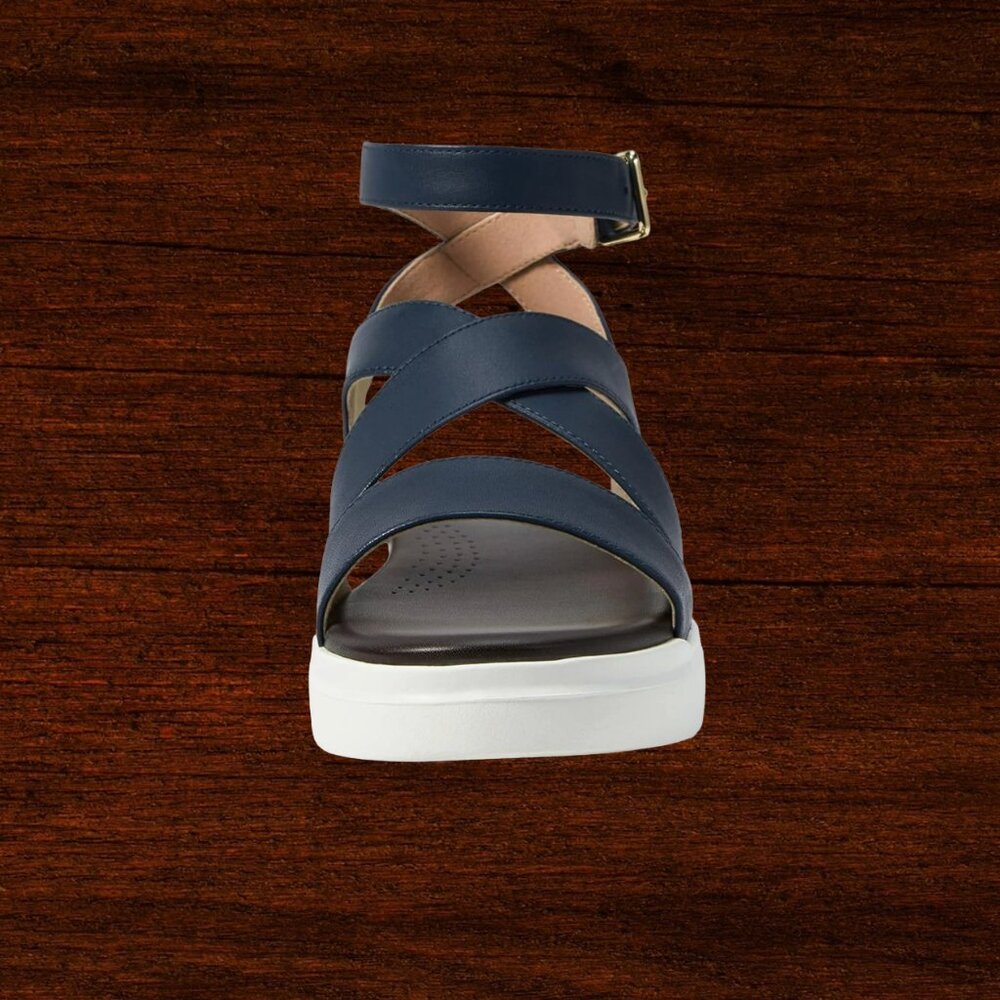 Cole Haan womens Grandpro Rally Castine Sandle Size 6 Blue With White Sole - Picture 6 of 10